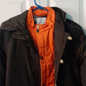 Orange and army green Jacket